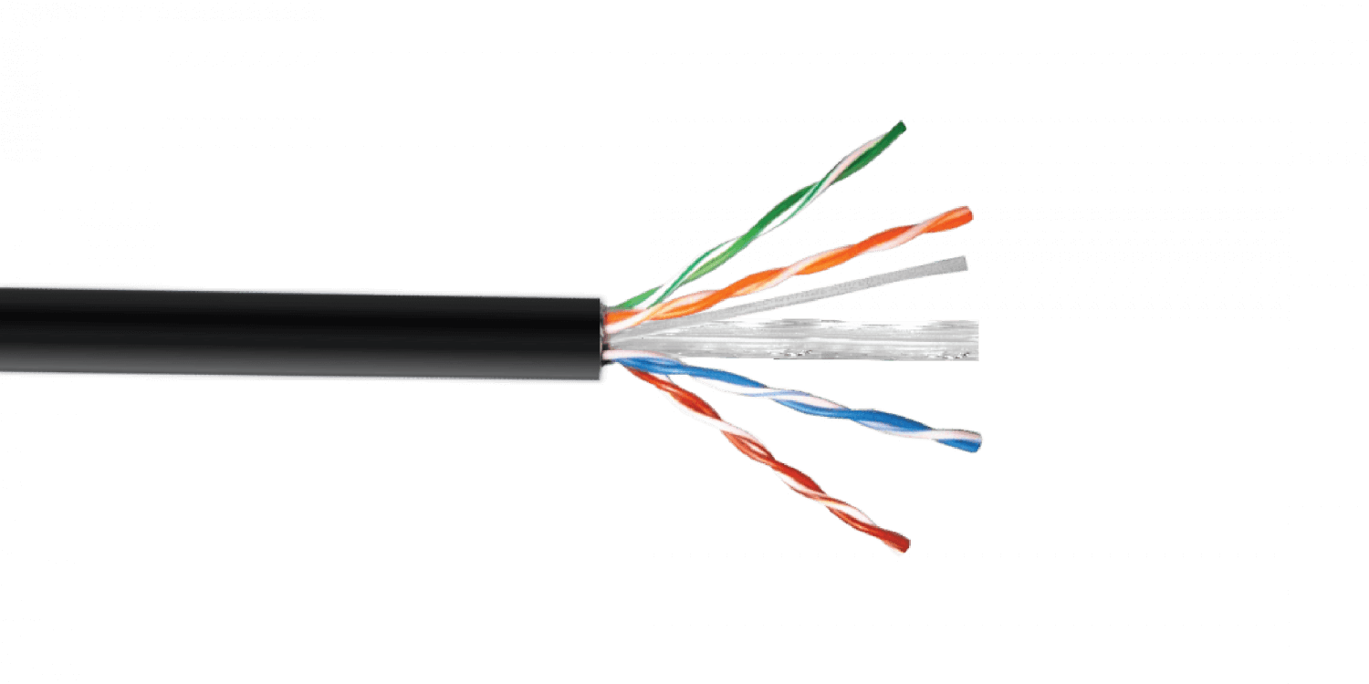 LINKCHIP 0,57MM SIM-CAT6 PE EXTERIOR NEGRO CABLE UTP 305MT COBRE UNIF