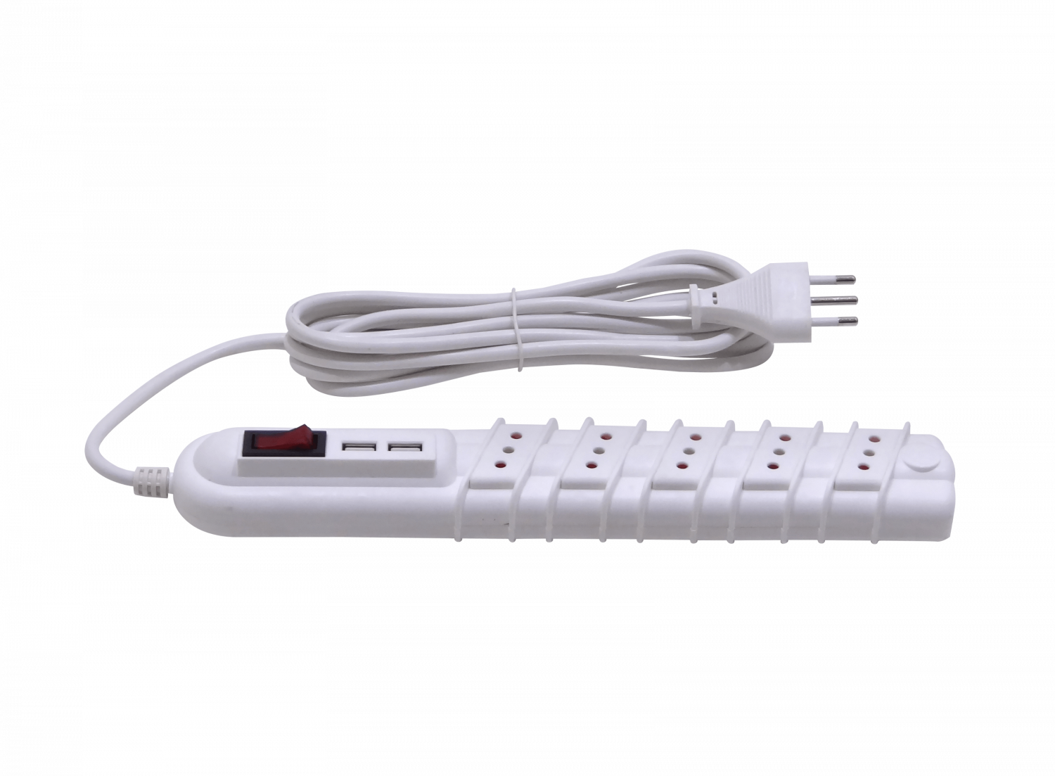 RITTIG BLANCO 5-IH 2-USB5V ALARG 3MTS 10A-250V 2200W PILOTO-INTERRUPTR