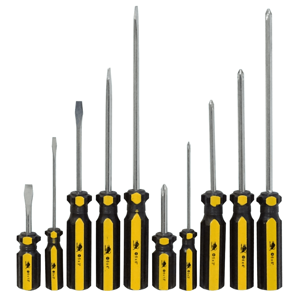 LLADORES-10. KIT 5-PALETA-3-5-6-6-6 / 5-CRUZ-0-1-2-2-2 10-DESTORNILLADORES TN0311