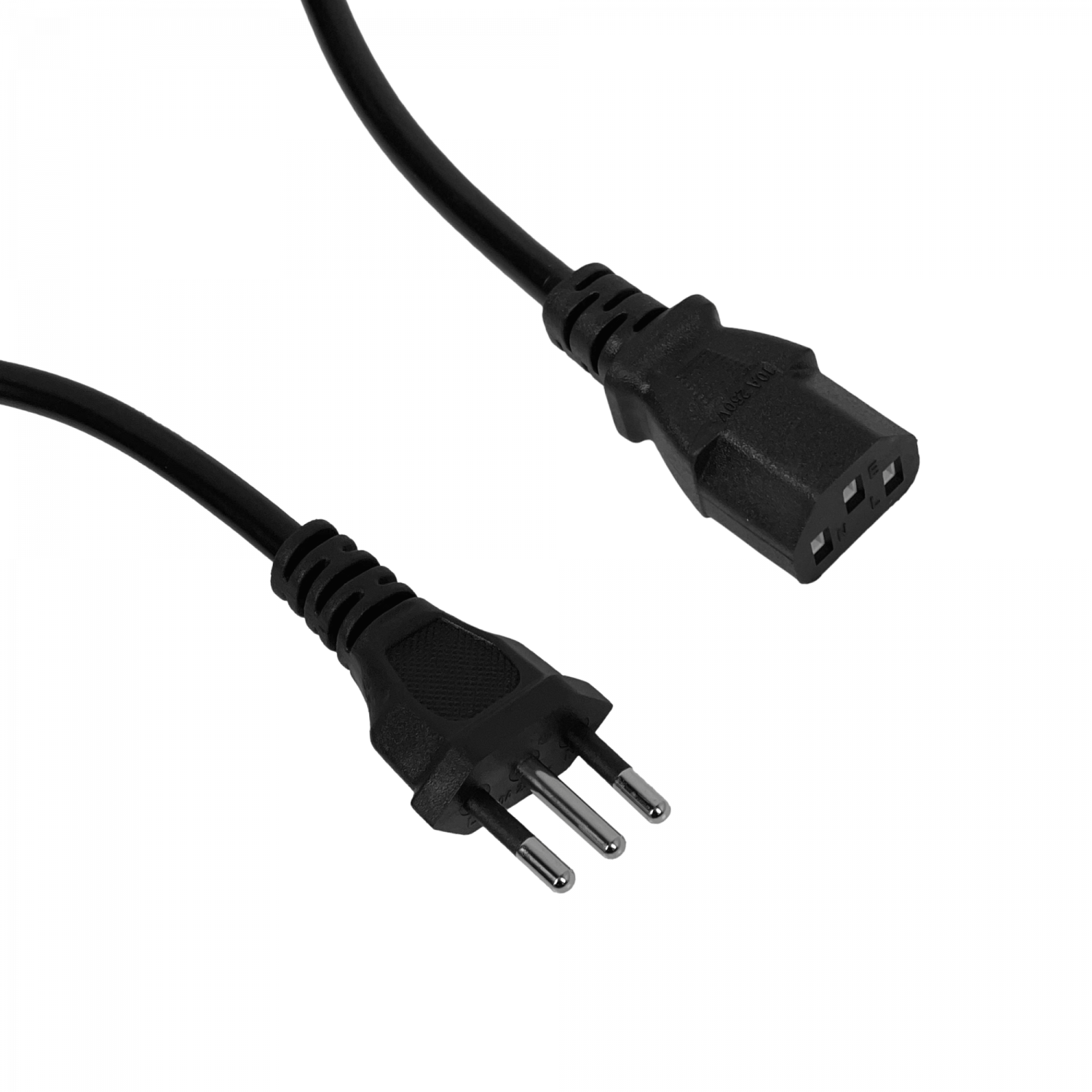 NIMC. 1,8MT 3X0,75MM2 CHILE-C13 6A CABLE PODER CEI23-16-VII 180CM ALEACION