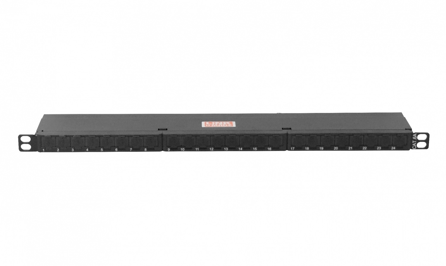 LINKMADE 0,5U 24-RJ45 CAT6A F/UTP S/FTP PATCHPANEL BLINDADO