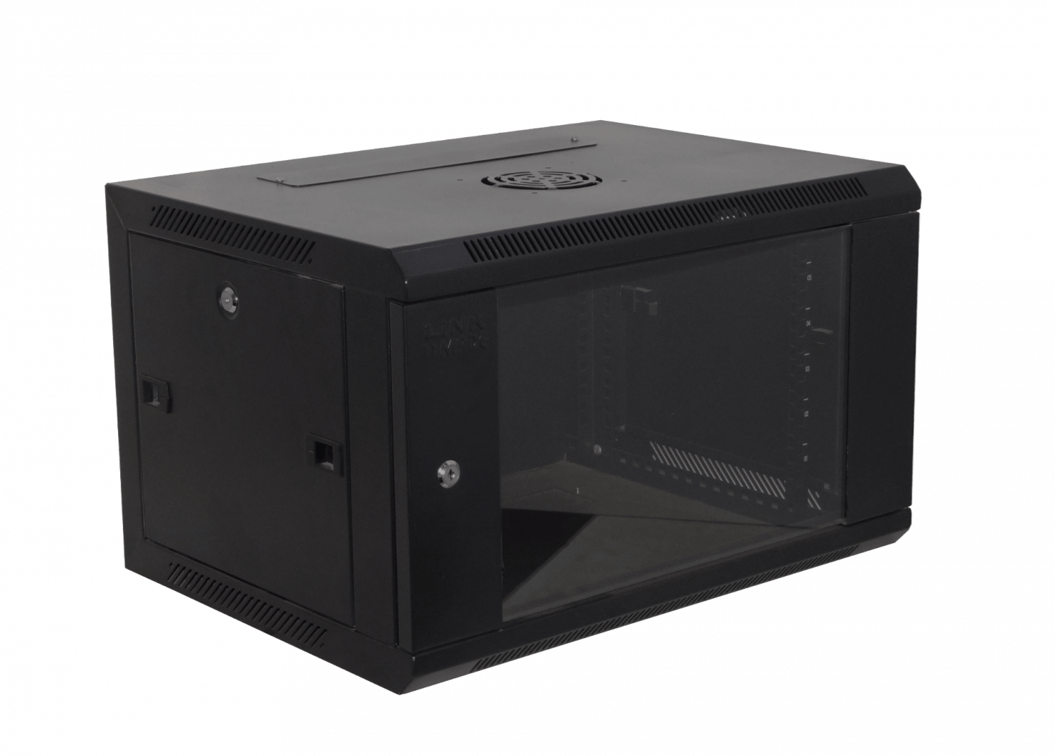 LINKMADE 45CM-FONDO 6U GABINETE RACK PARED NEGRO INC-M6-2U
