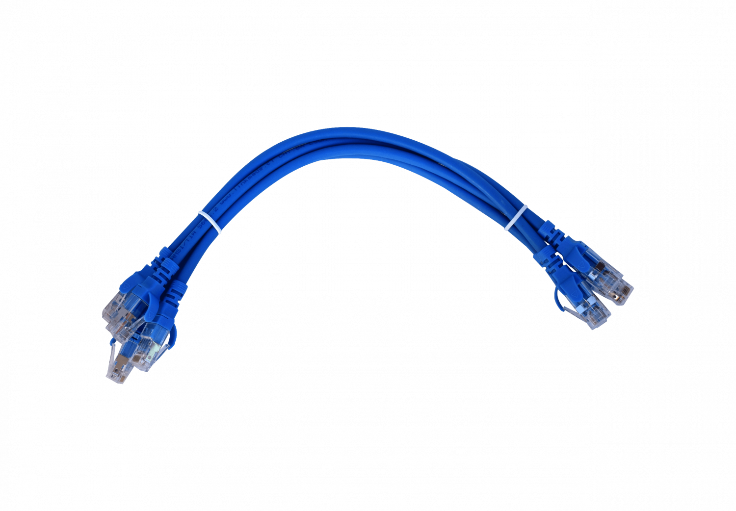 Cable Patch Inyectado Multifilar 1 Metro Azul CAT6A U/FTP