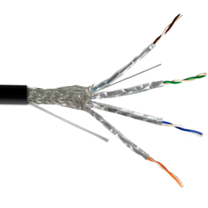 LINKMADE S/FTP EXTERIORPE CAT6A NEGRO 200MT UNIFILAR CAJA CABLE COBRE
