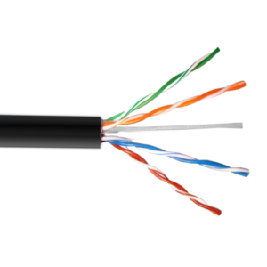 LINKMADE UTP 300MTS EXTERIOR NEGRO CAT5E COBRE UNIFILAR