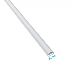 LINKCHIP 25X10MM 2MT 1,15MM-TAPA 1MM-BASE PVC CANALETA DE PISO BLANCA