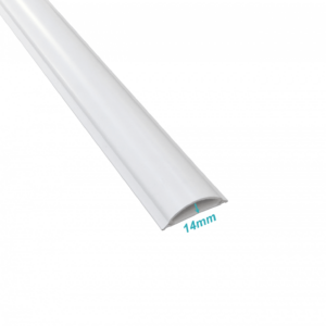 LINKCHIP 65X16MM 2MT 2,1MM-TAPA 1,4MM-BASE PVC CANALETA DE PISO BLANCA