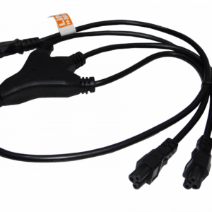 TRIPLE 0,9MT NEGRO TREBOL-C5-HEMBRA CL-MACHO CABLE PODER 6A 3X0,75MM2