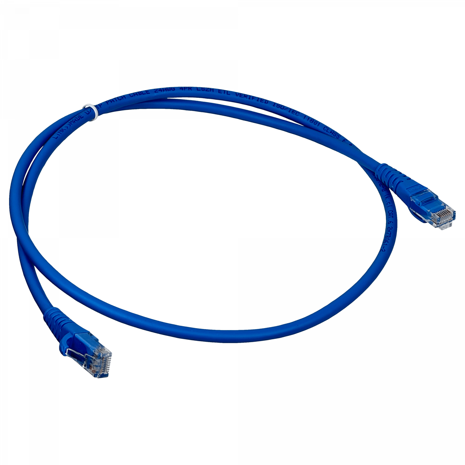LINKMADE 1MT CAT6 AZUL LSZH CABLE PATCH INYECTADO MULTIFILAR