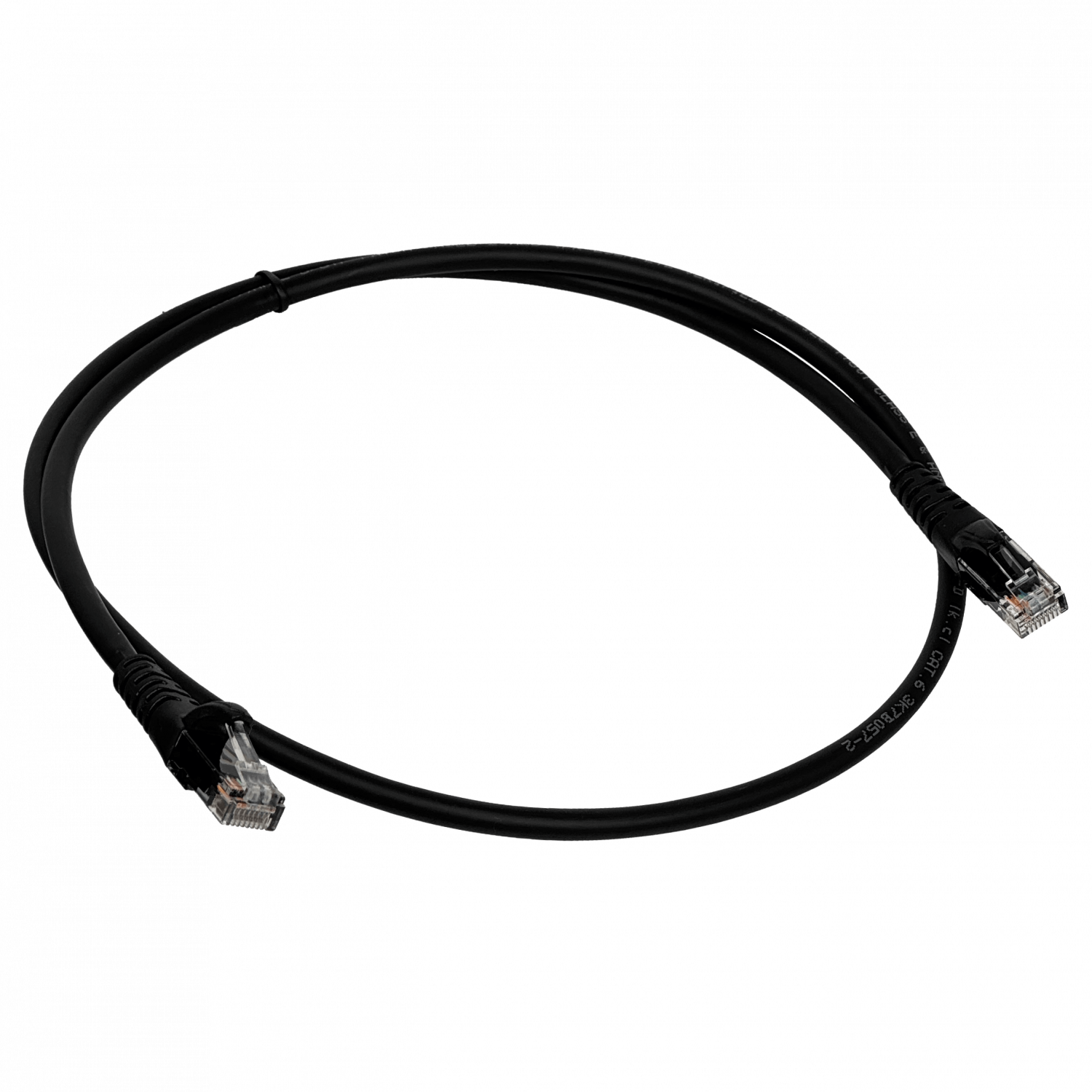 LINKMADE 1MT CAT6 NEGRO LSZH CABLE PATCH INYECTADO MULTIFILAR