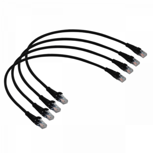 LINKMADE 4UN 50CM CAT5E NEGRO LSZH CABLE PATCH INYECTADO MULTIFILAR