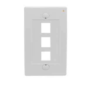 LINKMADE BLANCO 3-KEYSTONE VERTICAL FACEPLATE 70X114MM