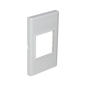 2-ESPACIOS PLACA MURAL 120X70MM BLANCA FACEPLATE MULTIMEDIA LY-116