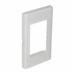 3-ESPACIOS PLACA MURAL 120X70MM BLANCA FACEPLATE MULTIMEDIA LY-092