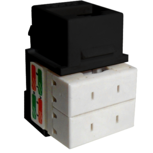 LINKMADE NEGRO CAT6 U/UTP PUNCHABLE KEYSTONE CONECTOR HEMBRA RJ45
