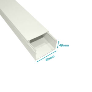 LINKCHIP CANALETA PVC 60X40MM 2MT BLANCA 1,45MM SIN-SEPARADR CC-6040-W