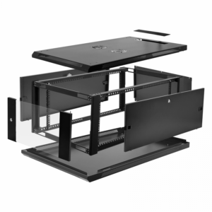 LINKMADE DESARMADO 6U 100CM-FONDO GABINETE RACK NEGRO 1000MM
