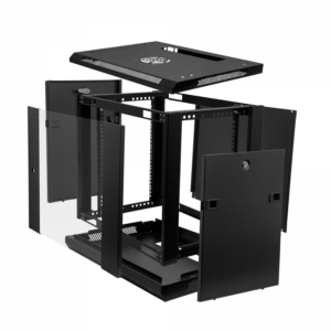 LINKMADE DESARMADO 9U 45CM-FONDO GABINETE RACK PARED MURO NEGRO