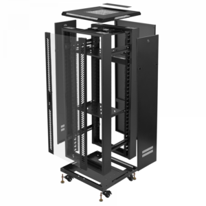 LINKMADE DESARMADO 32U VIDRIO 600MM 60CM-FONDO VENTILADOR PDU RACK