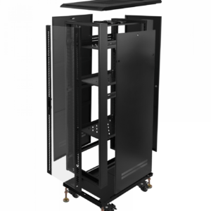 RK42-10VLD. GABINETE DESARMADO 42U 1000MM RACK 100CM-FONDO C/PDU-VENT-BANDEJAS PU