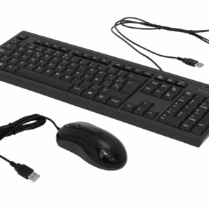 KENSINGTON TECLADO Y MOUSE CABLE RESISTENTE ANTIDERRAMES USB-AM NEGRO